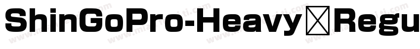 ShinGoPro-Heavy Regu字体转换